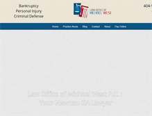 Tablet Screenshot of lawofficeofmichaelwest.com